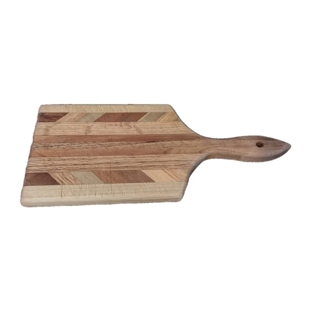 Artisan Handmade Chevron Charcuterie Board - 7x15 Walnut & Maple Inlay  1